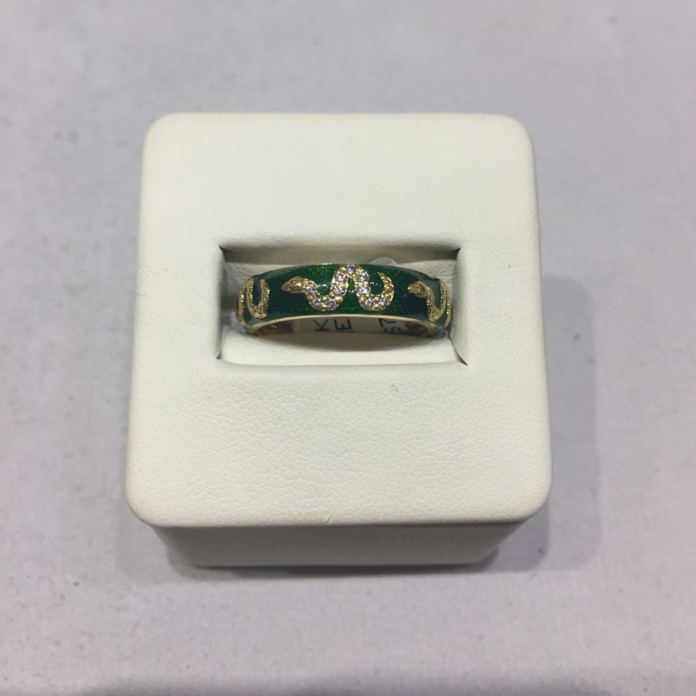 Hidalgo 18Kt Yellow Gold Diamond Snake Ring